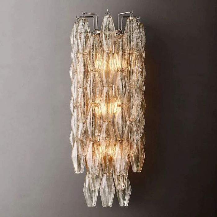 Galaxy Clear Glass Grand Wall Sconce