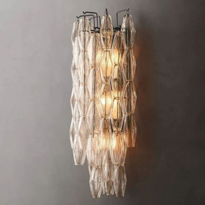 Galaxy Clear Glass Grand Wall Sconce