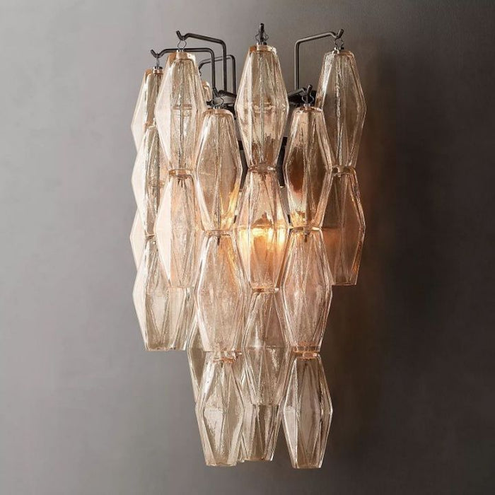 Galaxy Clear Glass Short Wall Sconce