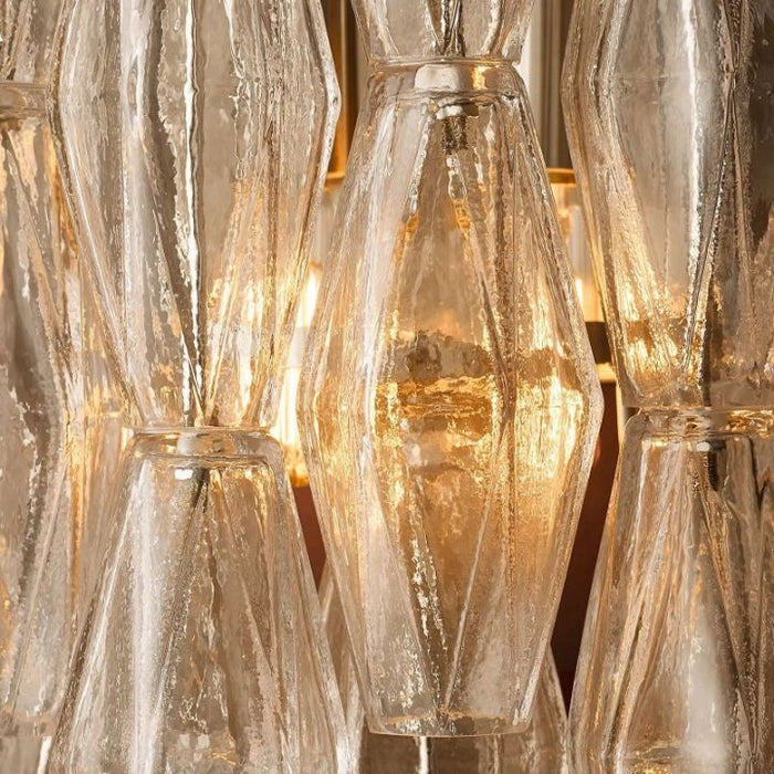 Galaxy Clear Glass Short Wall Sconce