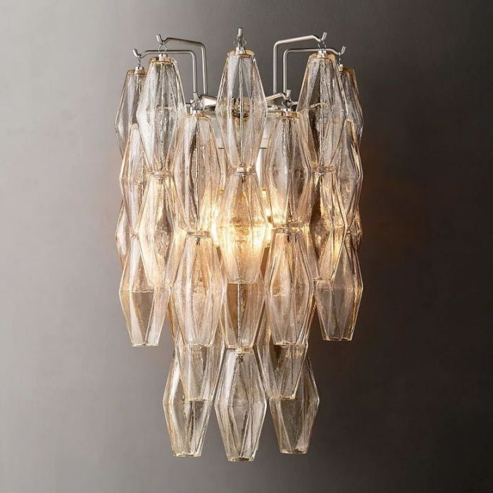 Galaxy Clear Glass Short Wall Sconce