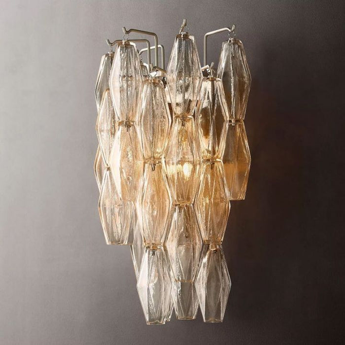 Galaxy Clear Glass Short Wall Sconce