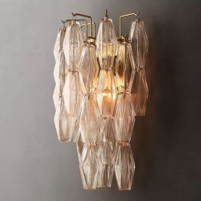 Galaxy Clear Glass Short Wall Sconce