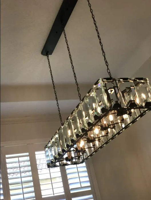 Aubrey Crystal Rectangular Chandelier