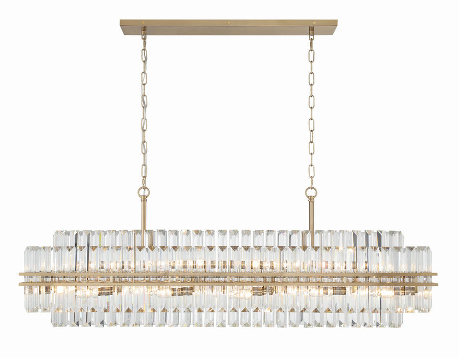 Hayes Rectangular Crystal 16 Light Chandelier