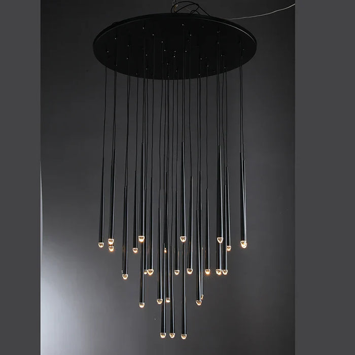 Helly Round Chandelier, Indoor Metal Elegant Chandelier for Living Room