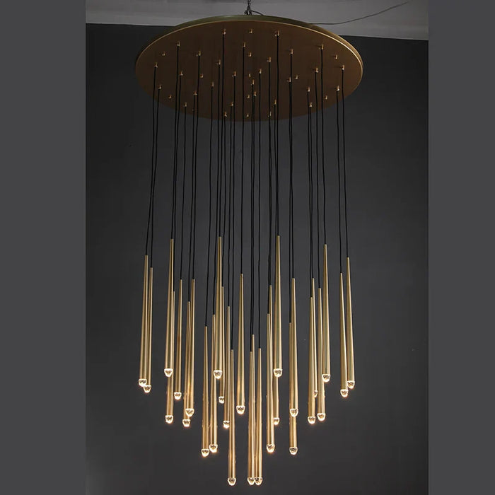 Helly Round Chandelier, Indoor Metal Elegant Chandelier for Living Room