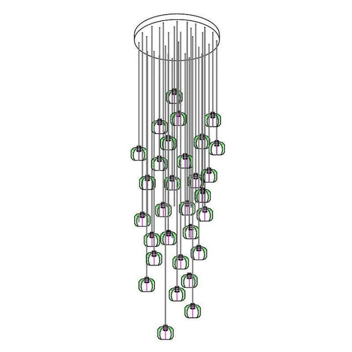 Crysball Series Glass Chandelier