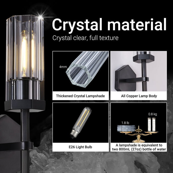 Liminous Polygonal Crystal Series Wall Sconce