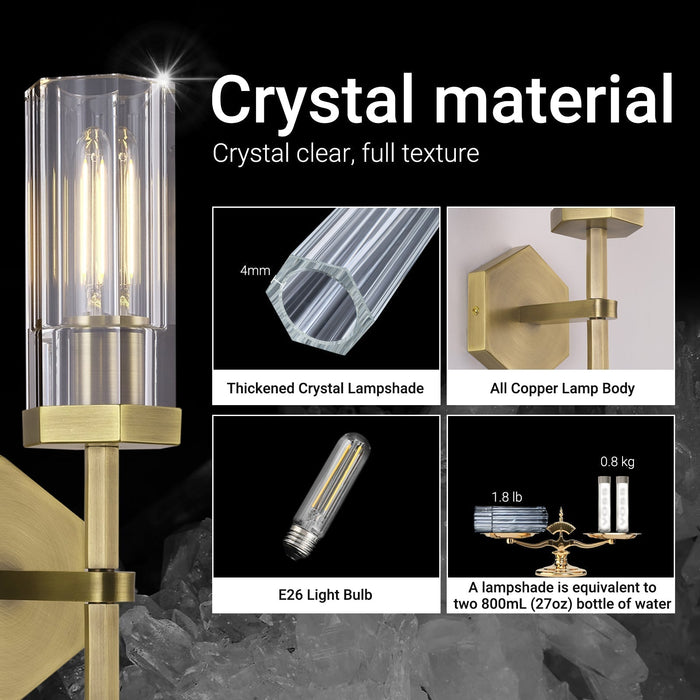 Liminous Polygonal Crystal Series Wall Sconce