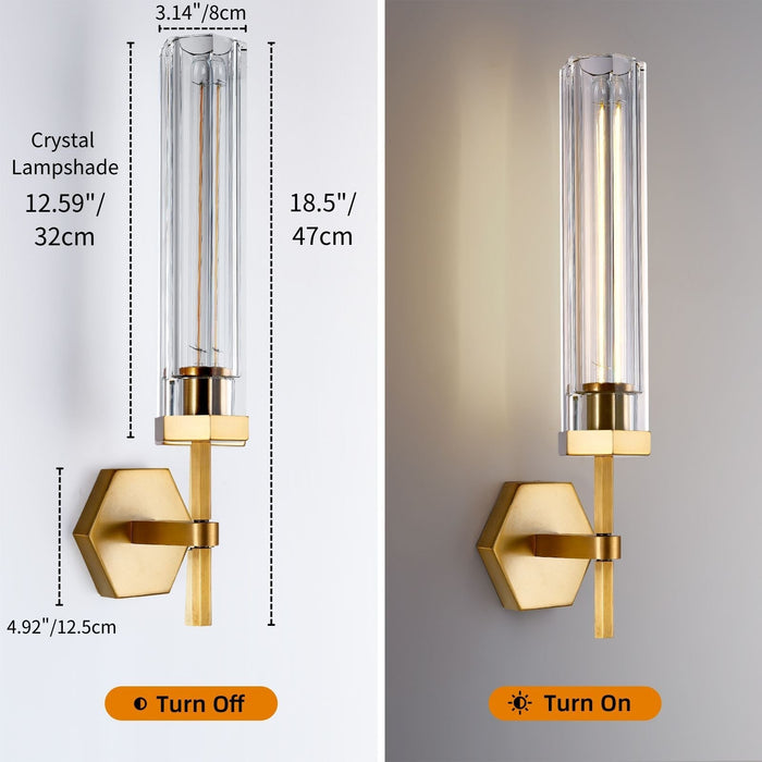 Liminous Polygonal Crystal Series Wall Sconce