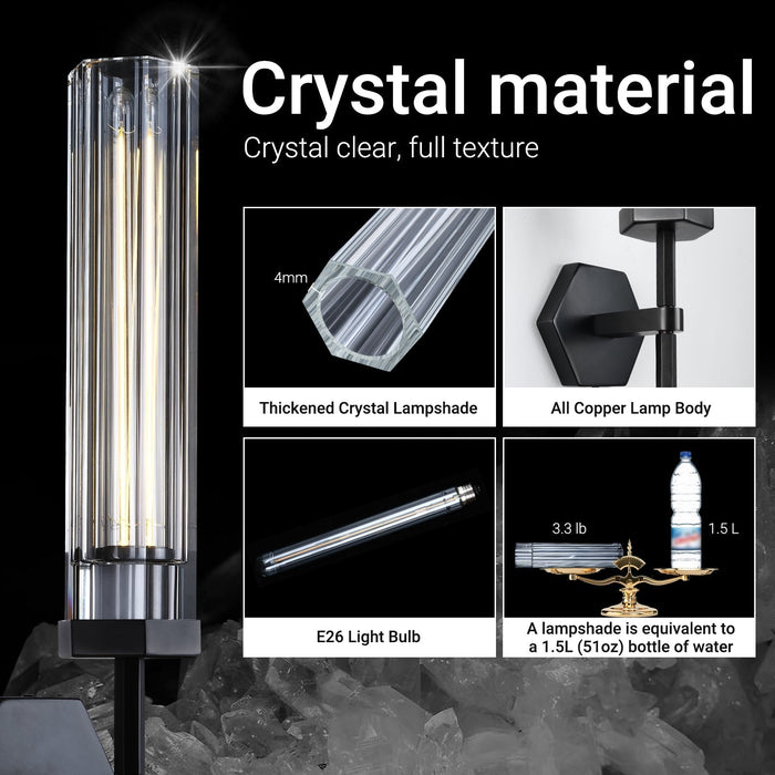 Liminous Polygonal Crystal Series Wall Sconce