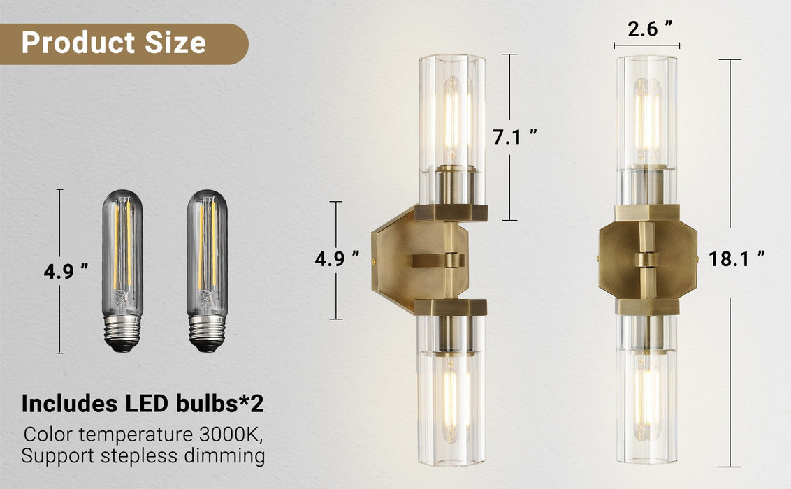 Liminous Polygonal Crystal Series Wall Sconce