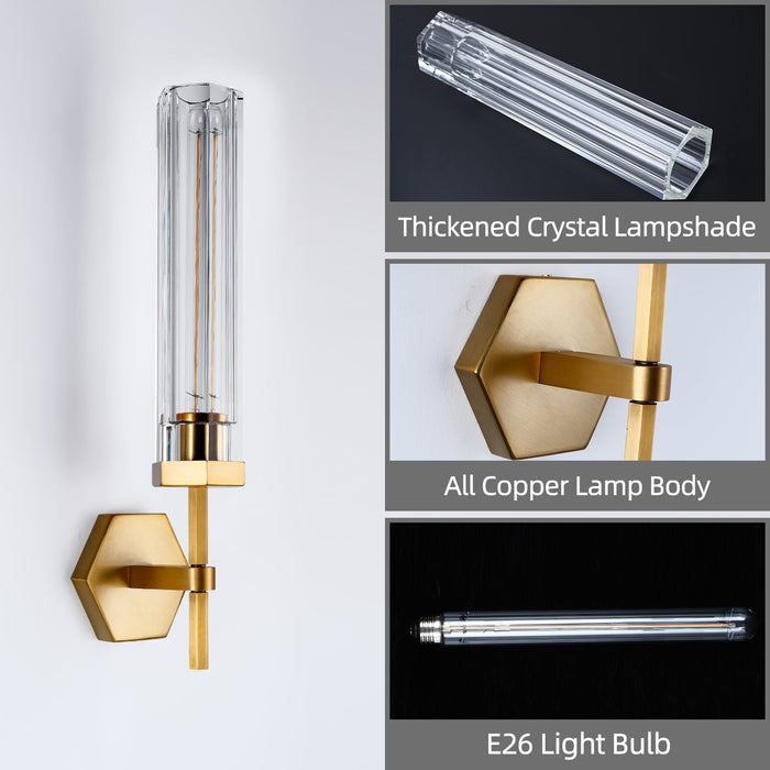 Liminous Polygonal Crystal Series Wall Sconce