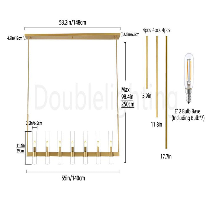 Lavelle Linear Chandelier 59"