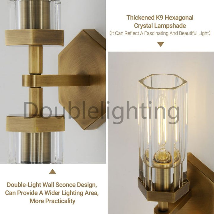 Liminous Hexagonal Linear Short Wall Sconce