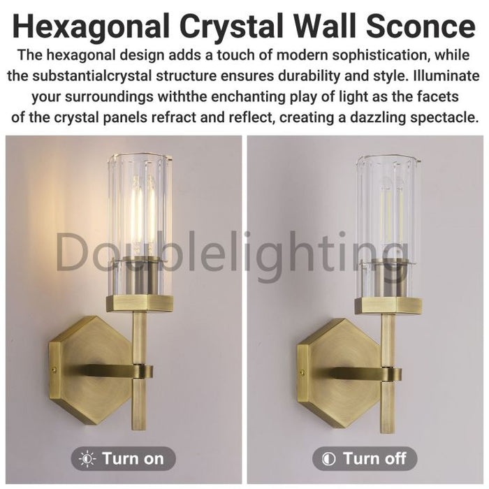 Liminous Hexagonal Short Wall Sconce