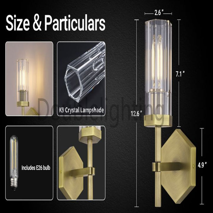 Liminous Hexagonal Short Wall Sconce