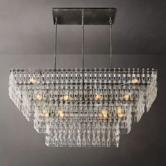 Arrebol 4-Tier Rectangular Chandelier 72"