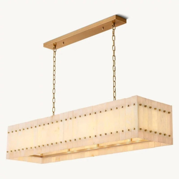 San Macr Alabaster Linear Chandelier 54 72