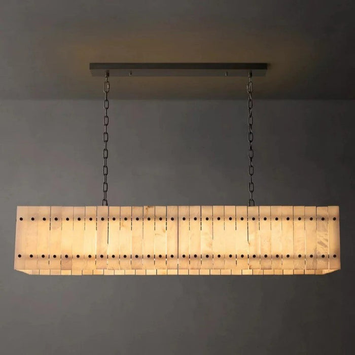 San Macr Alabaster Linear Chandelier 54 72