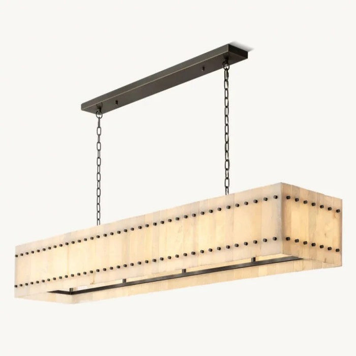 San Macr Alabaster Linear Chandelier 54 72