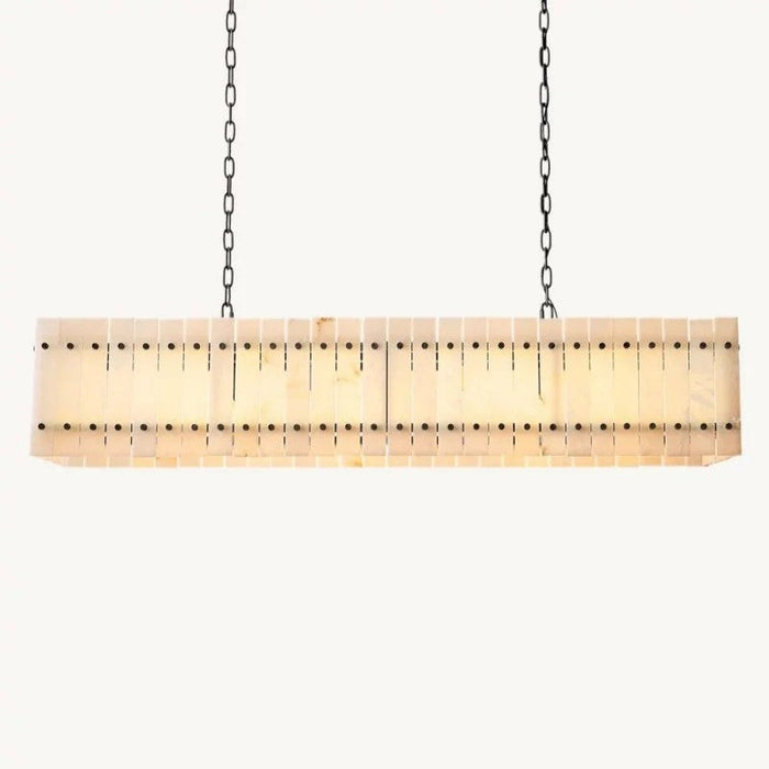 San Macr Alabaster Linear Chandelier 54 72