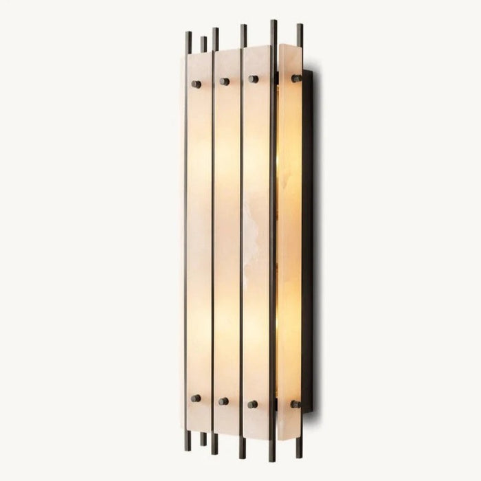 San Marc Mervin Alabaster Rectangular Wall Sconce
