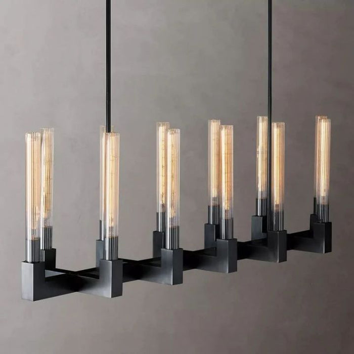 Mortal Glass Linear Chandelier 55"