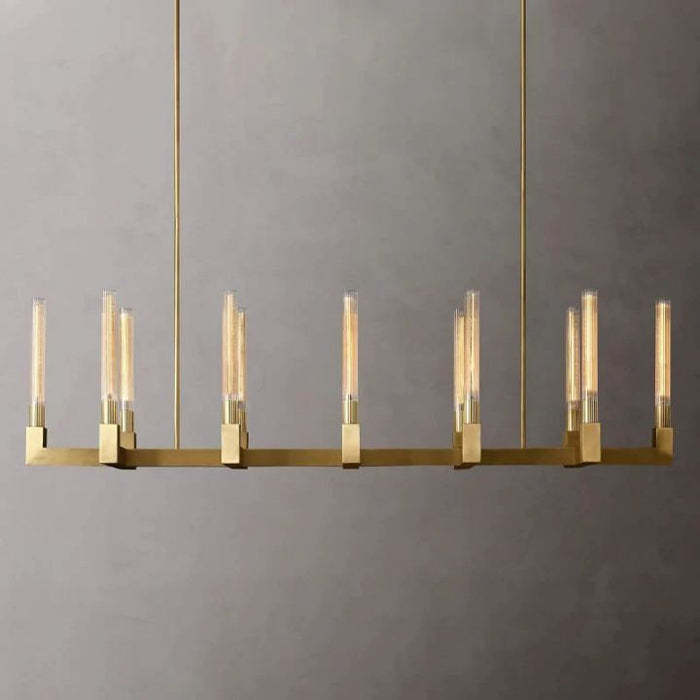 Mortal Glass Linear Chandelier 67"