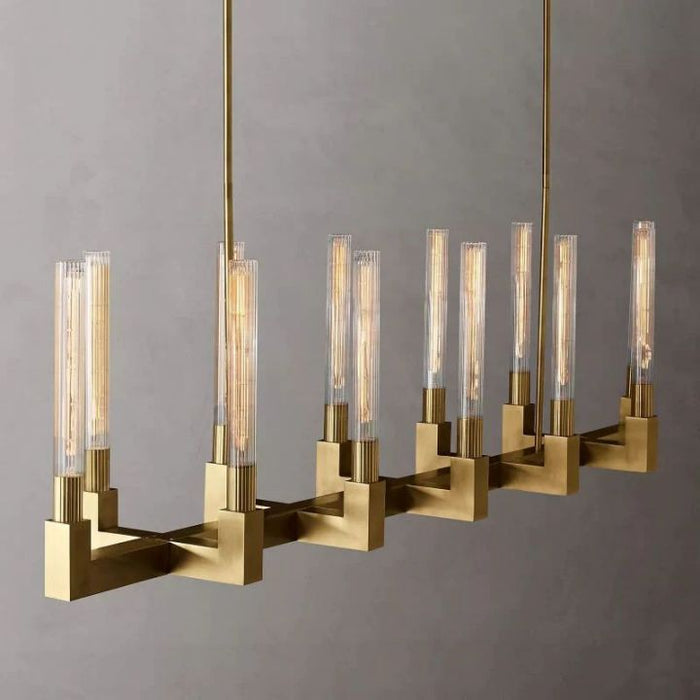 Mortal Glass Linear Chandelier 67"