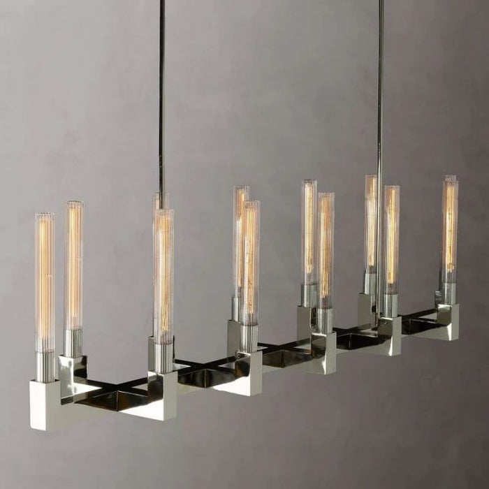 Mortal Glass Linear Chandelier 67"