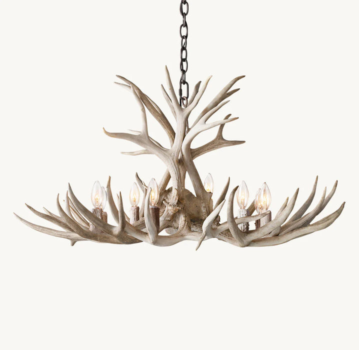 Mule Deer Antler Chandelier - 8 Light