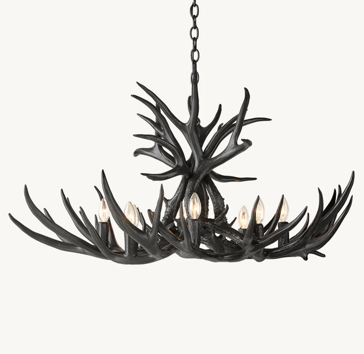 Mule Deer Antler Chandelier - 8 Light