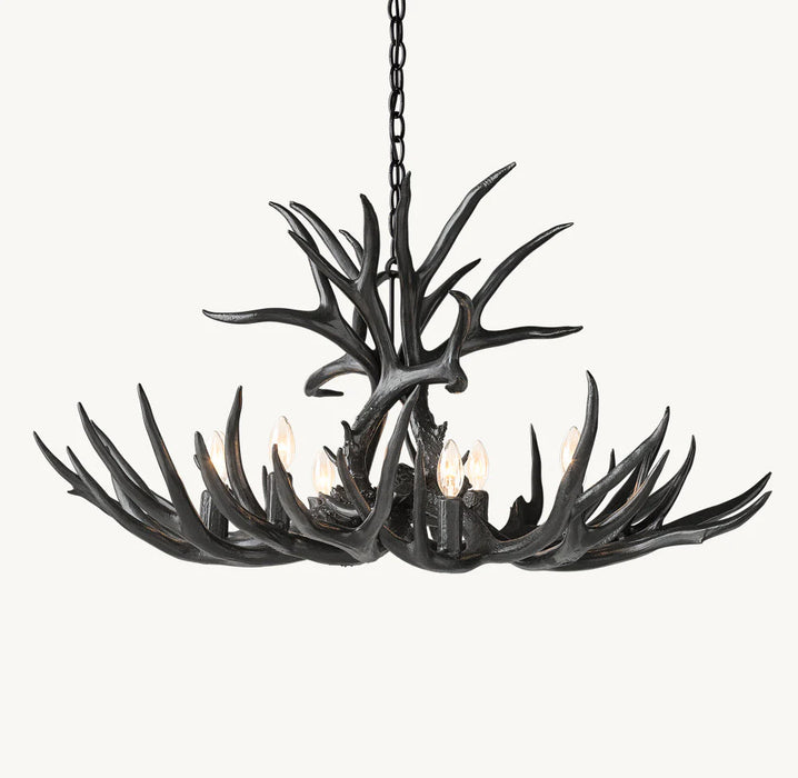 Mule Deer Antler Chandelier - 8 Light