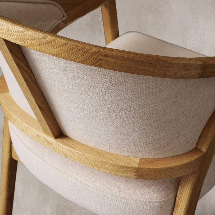 Aimee Upholstered Back Dining Arm Chair