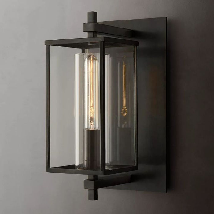 Starry Outdoor Square Short Wall Sconce