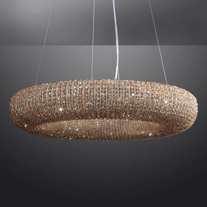 Pamper Crystal Round LED Chandelier 41"