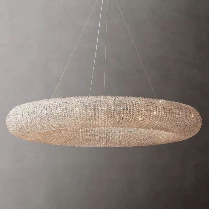 Pamper Crystal Round LED Chandelier 59"