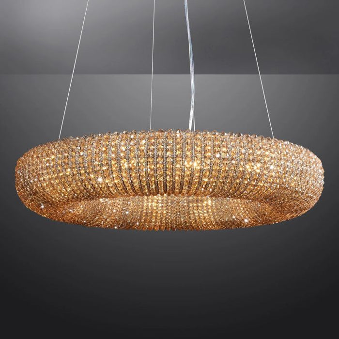 Pamper Crystal Round LED Chandelier 59"