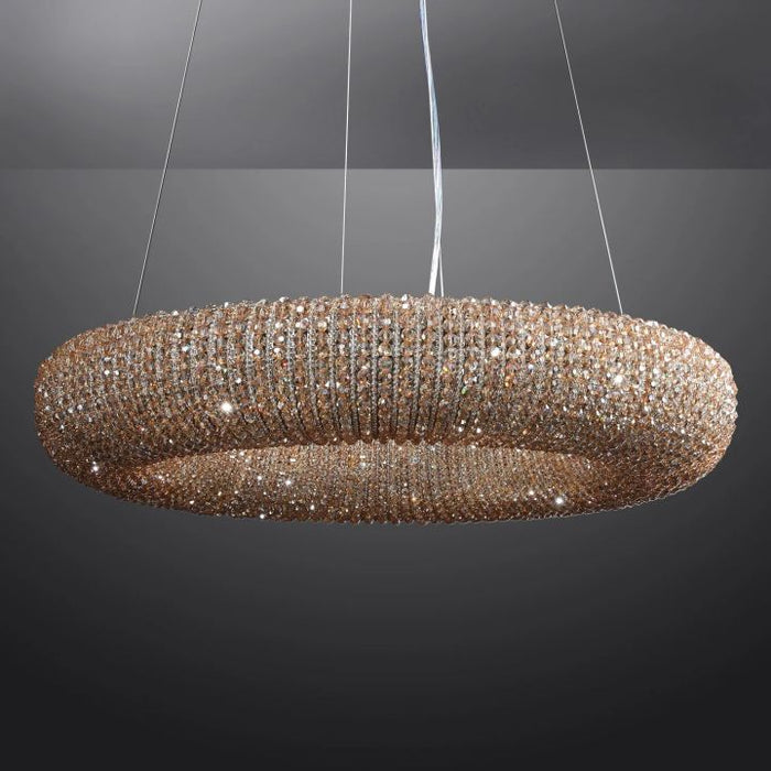 Pamper Crystal Round LED Chandelier 59"