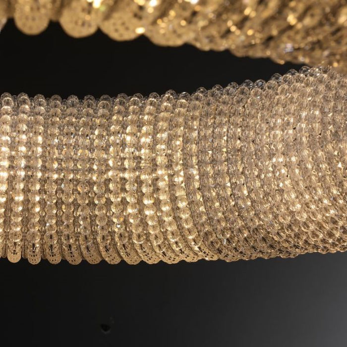 Pamper Crystal Round LED Chandelier 59"