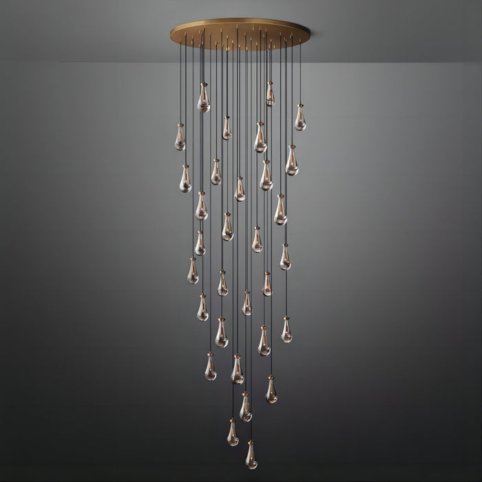 Raindrop Round Chandelier 60"