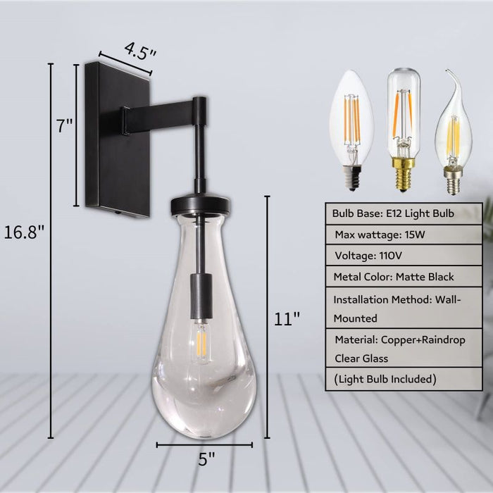 Raindrop Series Wall Sconce 5''