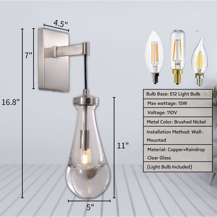 Raindrop Series Wall Sconce 5''