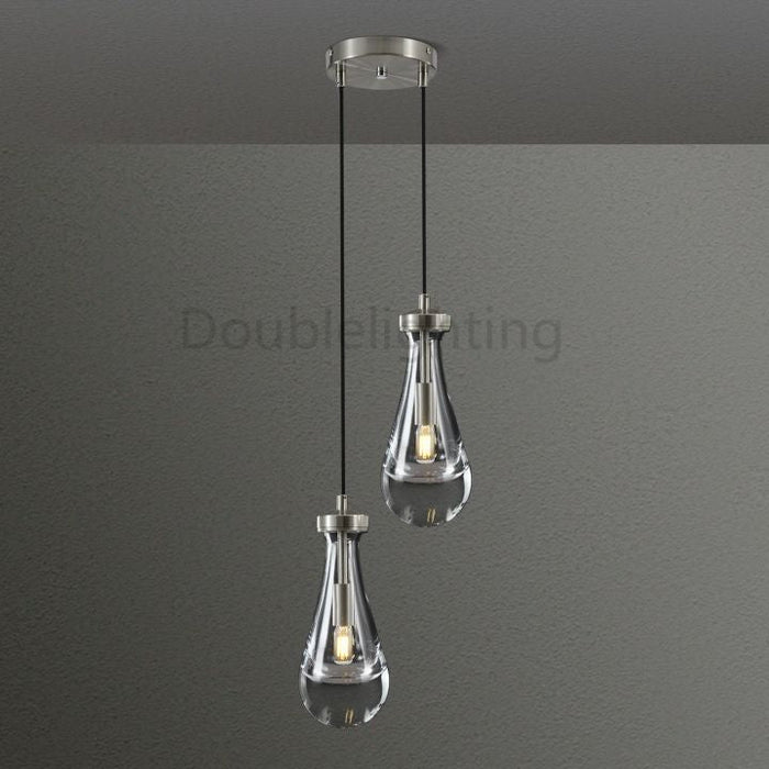 Raindrops 2-Light Cord Round Chandelier