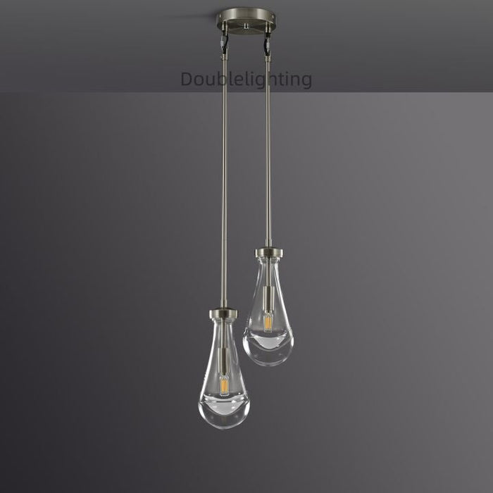 Raindrops 2-Light Rod Round Chandelier