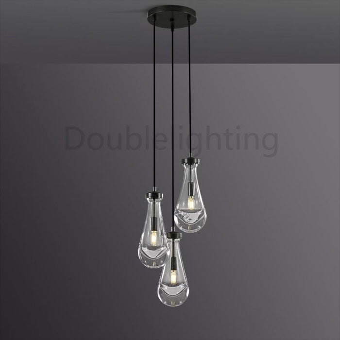 Raindrops 3-Light Cord Round Chandelier