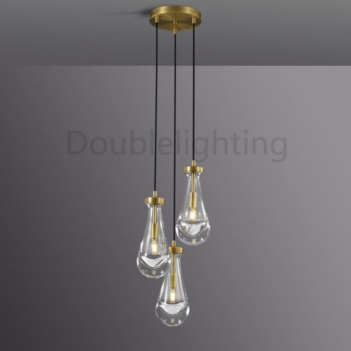 Raindrops 3-Light Cord Round Chandelier