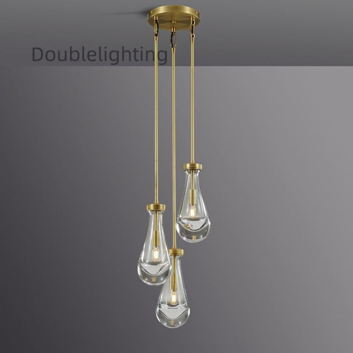 Raindrops 3-Light Rod Round Chandelier